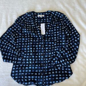 Amour Vert Kaya Squared Up Silk Blouse